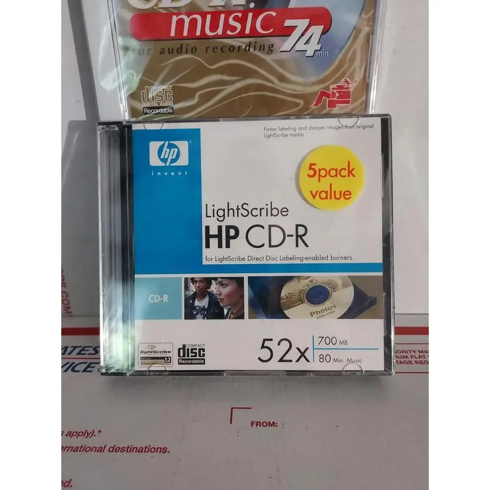 5 Pack HP Lightscribe CD-R 52x Pack LCR00047M + 1 Maxwell (NEW SEALED) - #13